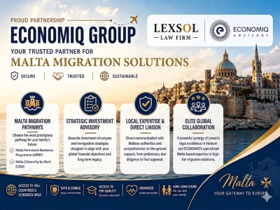 Tư vấn định cư Malta: Hợp tác chiến lược giữa Lexsol và Economiq Group